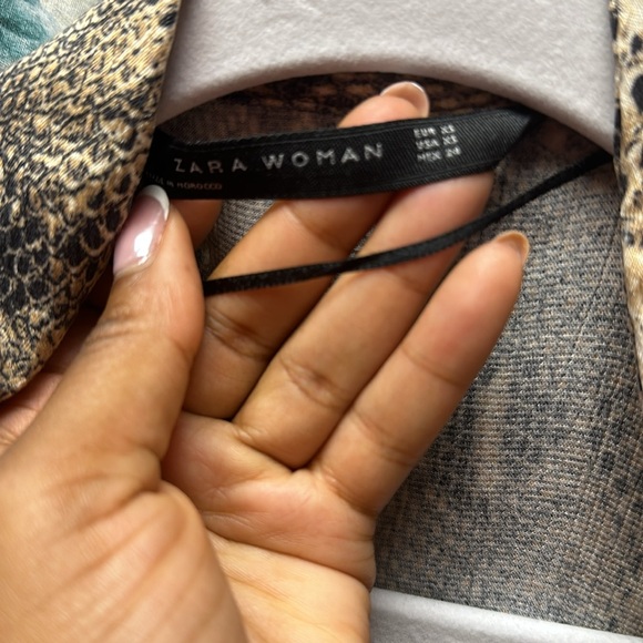 Zara snake print wrap  dress - Picture 4 of 4